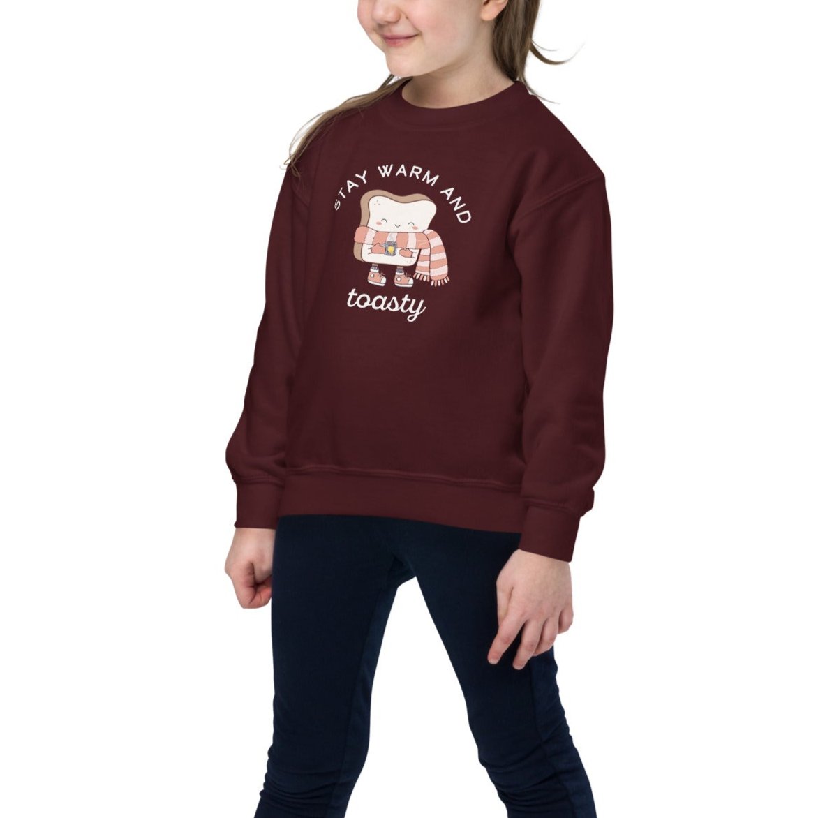 Stay Warm and Toasty Kids Crewneck Sweatshirt