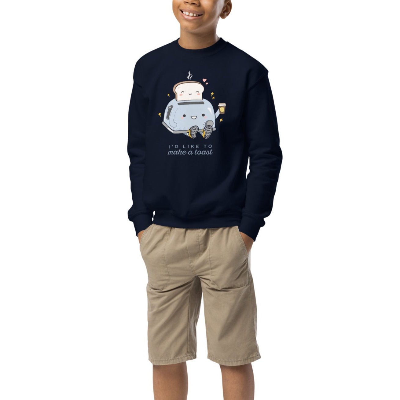 I'd Like to Make a Toast Kids Crewneck Sweatshirt