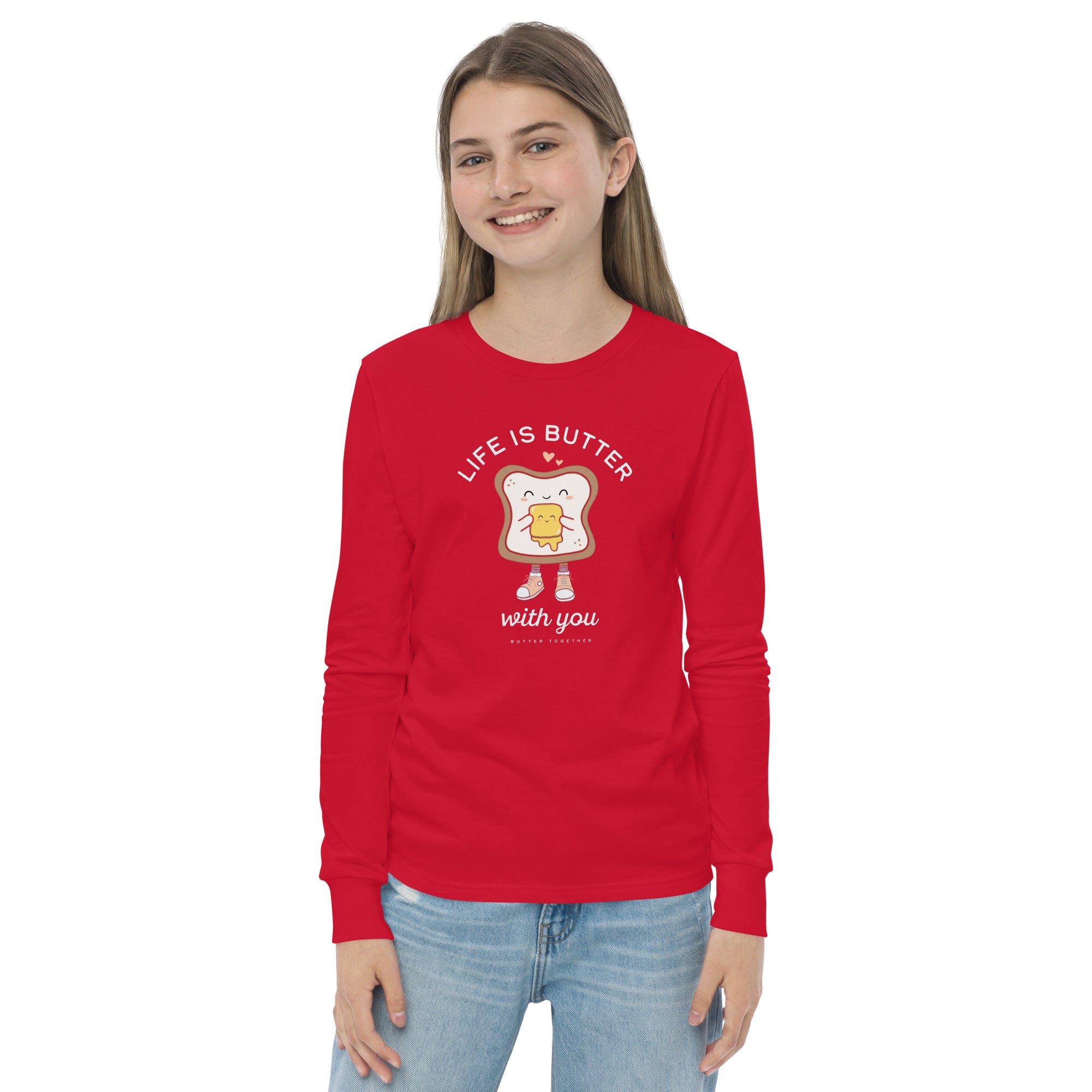 Life is Butter with You Kids Long Sleeve Shirt